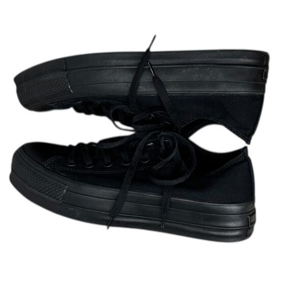 CONVERSE Solid Black Chuck Taylor All Star Lift Sneaker SZ 8 - Picture 7 of 10